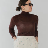 Cashmere Silk Sheer Turtleneck
