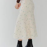 Fukure Embroidered Flare Skirt