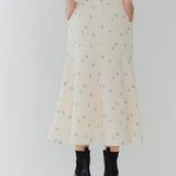 Fukure Embroidered Flare Skirt