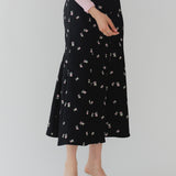 Fukure Embroidered Flare Skirt