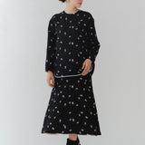 Fukure Embroidered Flare Skirt