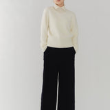 Glossy Mohair Turtleneck Sweater