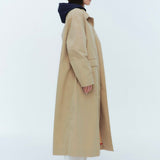 (yori) Hooded Single Long Coat