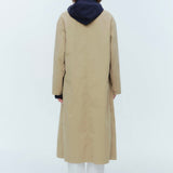 (yori) Hooded Single Long Coat