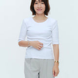 (yori) Shoulder Pad Half Sleeve Tee