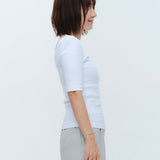 (yori) Shoulder Pad Half Sleeve Tee