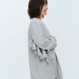 (yori) Dry Oxford Ribbon Sleeve Jacket