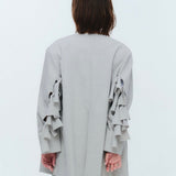 (yori) Dry Oxford Ribbon Sleeve Jacket