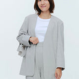 (yori) Dry Oxford Ribbon Sleeve Jacket
