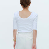 (yori) Shoulder Pad Half Sleeve Tee