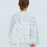 (yori) Blossom Gather Puff Blouse
