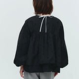 (yori) Blossom Gather Puff Blouse
