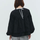 (yori) Blossom Gather Puff Blouse