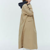 (yori) Hooded Single Long Coat