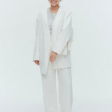 (yori) Dry Oxford Ribbon Sleeve Jacket