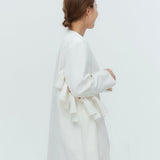 (yori) Dry Oxford Ribbon Sleeve Jacket