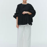 (yori) Blossom Gather Puff Blouse