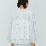 (yori) Blossom Gather Puff Blouse