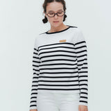 Marine Stripe Boat Neck Knit