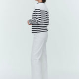 Marine Stripe Boat Neck Knit