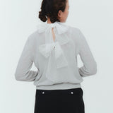 (yori) Back Dot Ribbon Knit