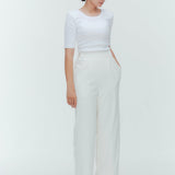 (yori) Shoulder Pad Half Sleeve Tee