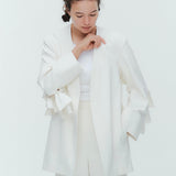 (yori) Dry Oxford Ribbon Sleeve Jacket