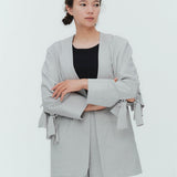 (yori) Dry Oxford Ribbon Sleeve Jacket
