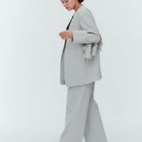 (yori) Dry Oxford Ribbon Sleeve Jacket