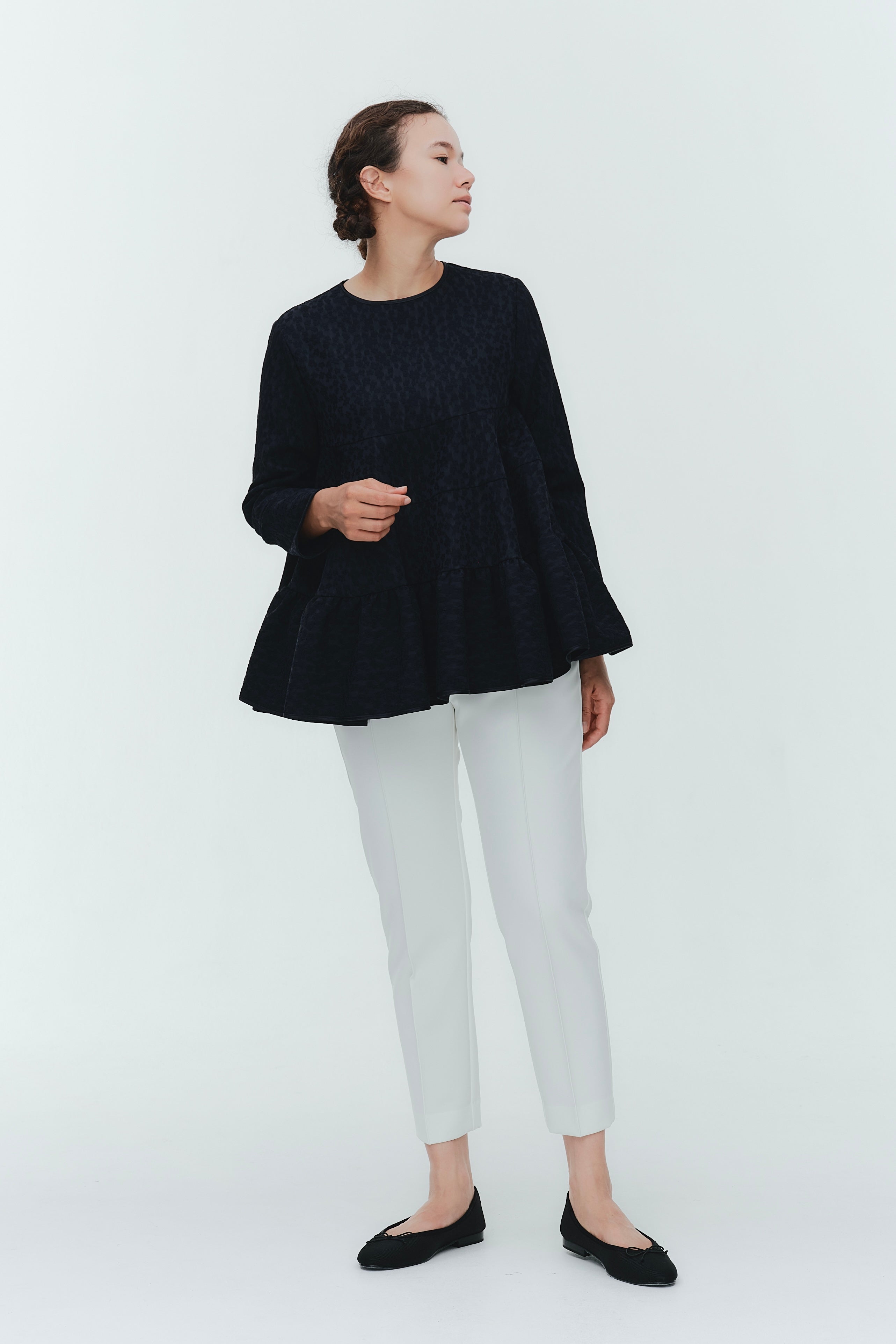Double Cloth Pin Tuck Pants