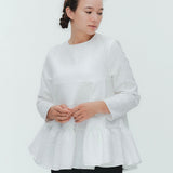 Floral Jacquard Tiered Blouse