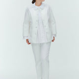 Double Cloth Pin Tuck Pants +