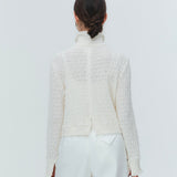 (shirocon) Shirring Flower Cardigan