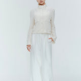 (shirocon) Shirring Flower Cardigan