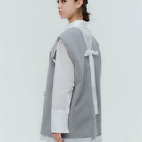 (shirocon) Back Ribbon Over Gilet