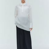 (shirocon) Sheer Jacquard Shirt