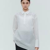 (shirocon) Sheer Jacquard Shirt