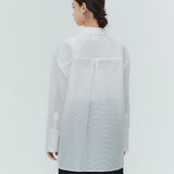 (shirocon) Sheer Jacquard Shirt