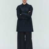 (shirocon) Sheer Jacquard Shirt