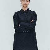 (shirocon) Sheer Jacquard Shirt