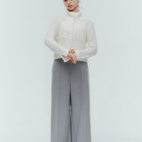 (shirocon) Shirring Flower Cardigan