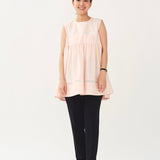 Petite Lace Gather Blouse