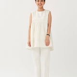 Petite Lace Gather Blouse