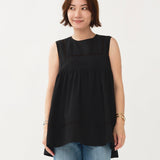 Petite Lace Gather Blouse