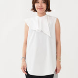 Drape Collar Blouse