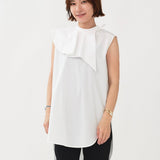 Drape Collar Blouse