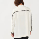 Scallop Embroidery Blouse