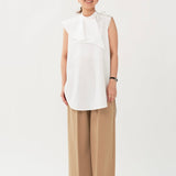 Drape Collar Blouse