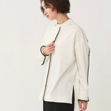 Scallop Embroidery Blouse