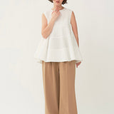 Cotton Tiered Sleeveless Top
